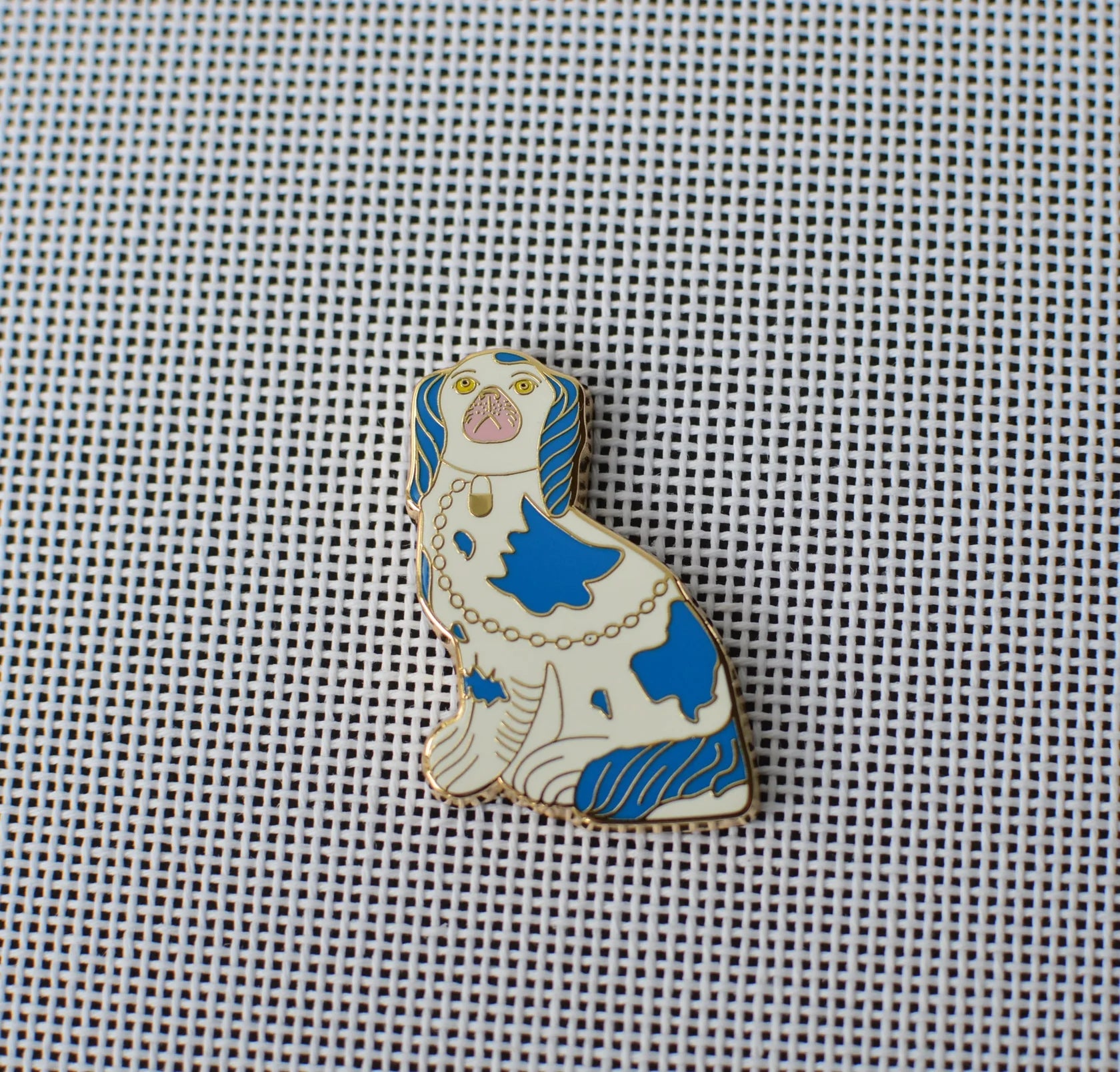 Blue Staffordshire Needle Minder