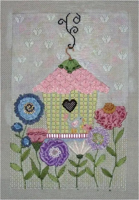 Butterflies and Birds with Birdcage