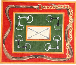 C-289 - Snaffle Bits with Crop and Chain Border