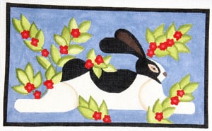 C-384A - Regal Rabbit - Blue Background