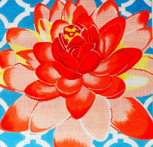 C-461C - Water Lily on Aqua