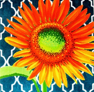 C-461D - Sunflower on Teal