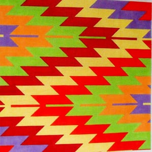 C-515F -  Kilim Zigzag Hot Red, Yellow and Orange
