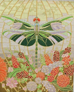 C-519 - Dragonfly and Flowers