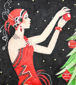 C-562B - Art Deco Lady Christmas