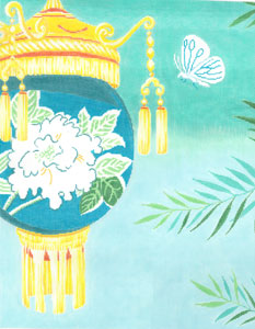 C-606 - Peony Lantern and Butterfly