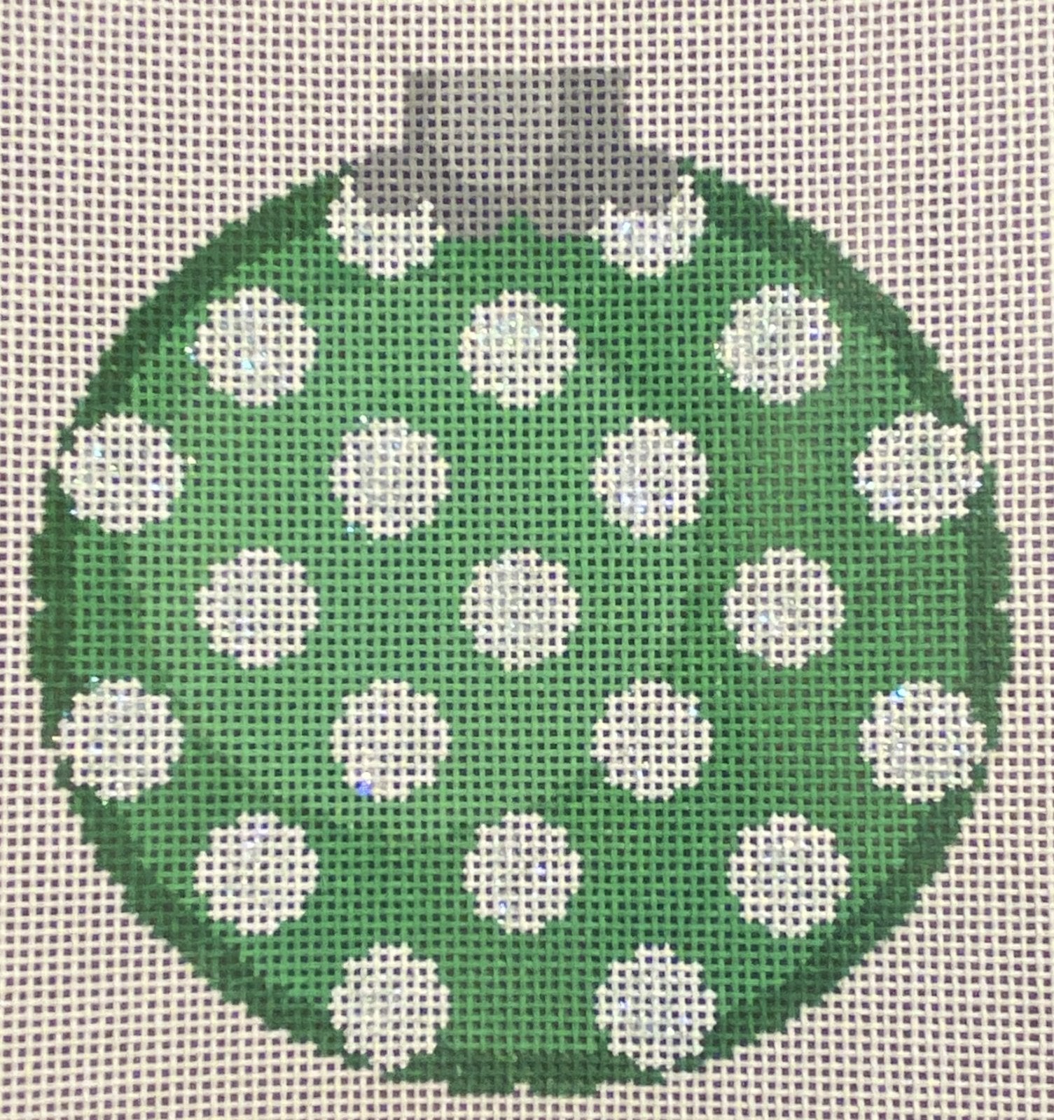 CO27C - Polka Dot Ornament - Green