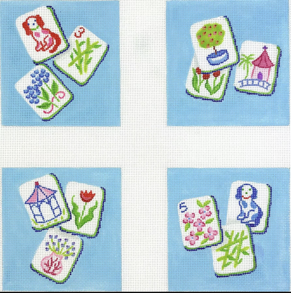 CO4-62 - Mahjong Tiles - English Country Garden