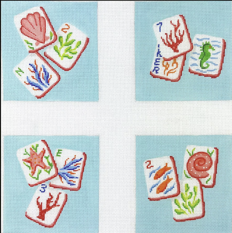 CO4-64 - Mahjong Tiles - Coral Reef Theme