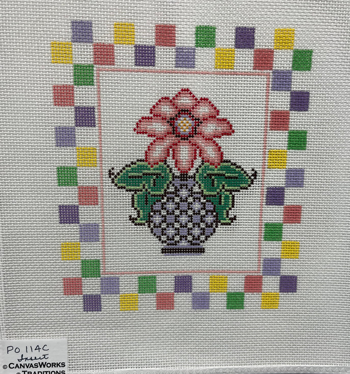 PO 114C Insert- Tuscany Flower - Pink and Green