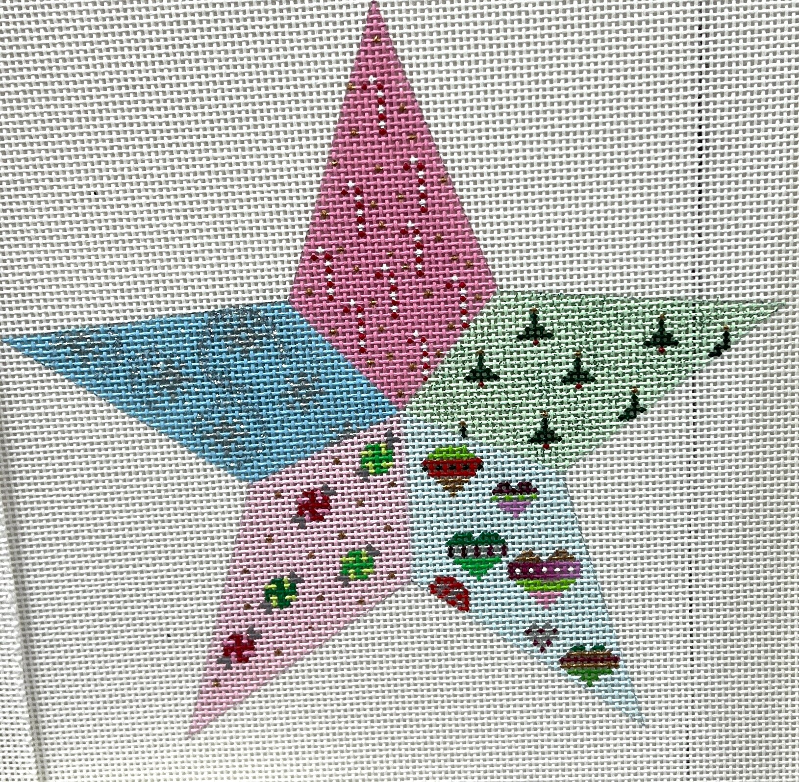 WS896H - Star Ornament - Calico