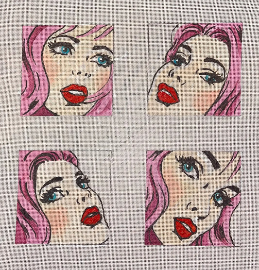 CA400 - Comic Book Girl Coasters