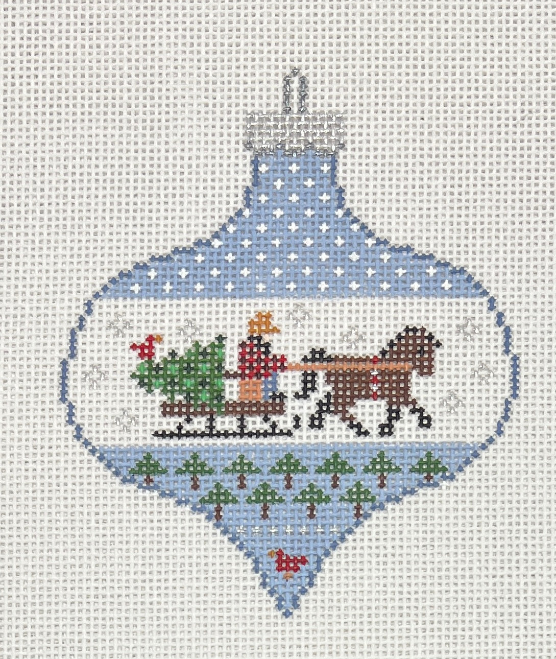 PP589AC - Teardrop Ornament: Tree Farm