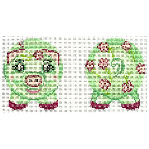 CB 004 - Piggy Bank (Green and Pink)