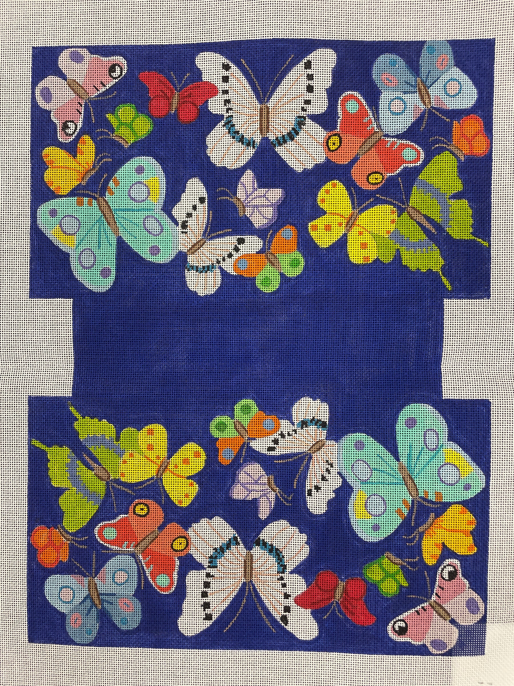 BB338 - Royal Blue Butterfly Handbag