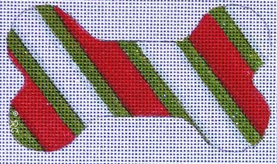 CT15 - Red and Green Diagonal Stripe Bone