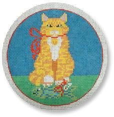 CE-XO06 -Cat with Fish Present Ornament