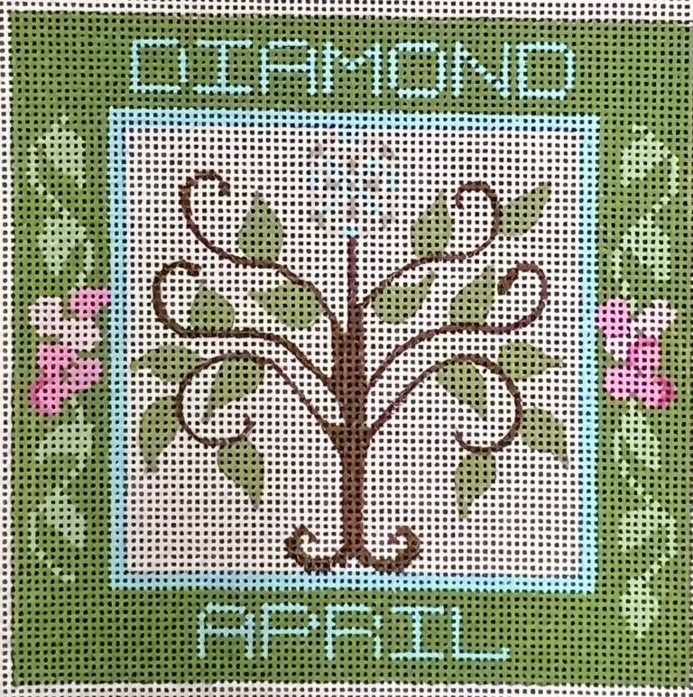 CH-1030 - April Birthstone Floral Square