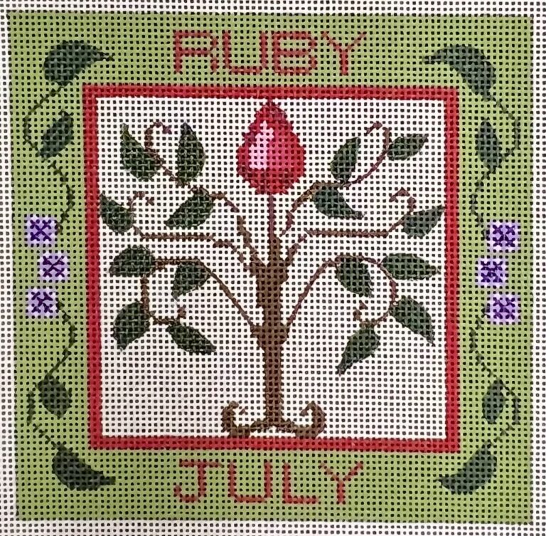 CH-1033 - July Birthstone Floral Square