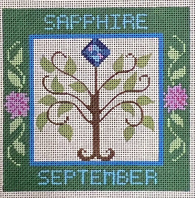 CH-1035 - September Birthstone Floral Square