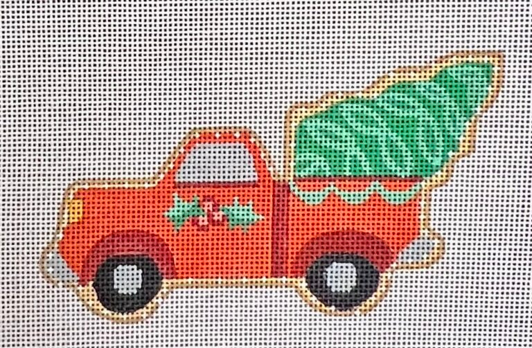 CH-1082 - Christmas Cookie - Truck with Tree