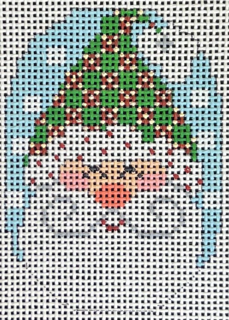 CH-1228 - Santa Ornament - Hat with Plaid