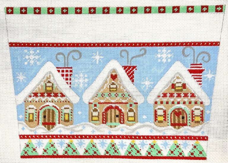 CH-1255 - Gingerbread House Stocking Cuff