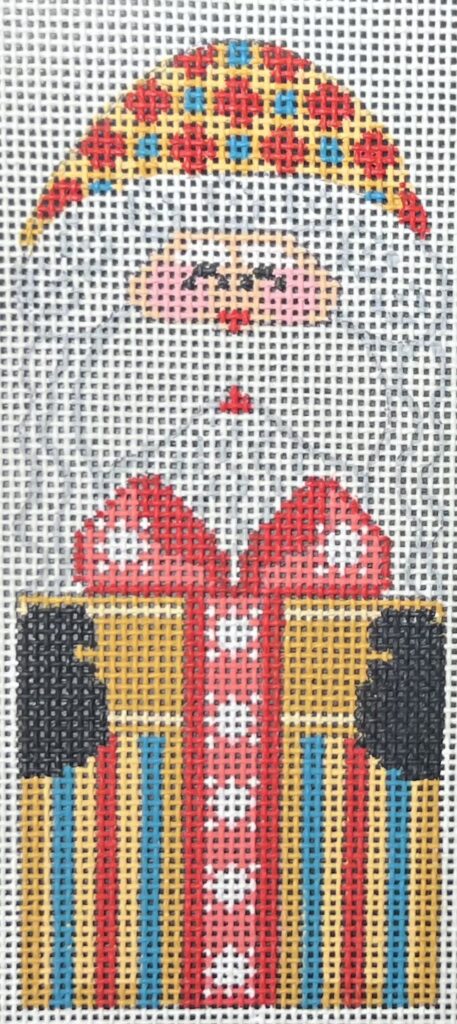 CH-1284 - Santa with Gold Present Ornament