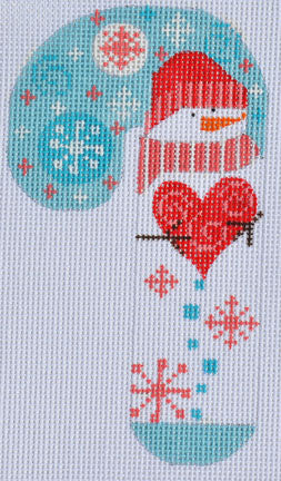 CH-129 - Heart Snowman Candy Cane