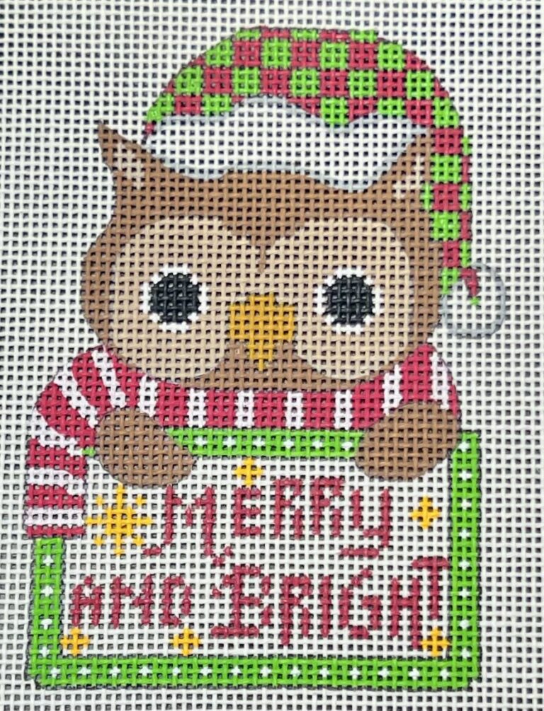 CH-1412 - Owl Tag - Merry and Bright