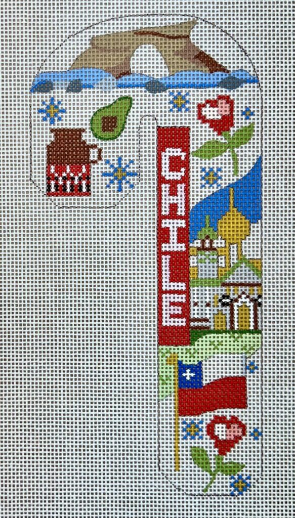 CH-1501 -  Travel Candy Cane - Chile