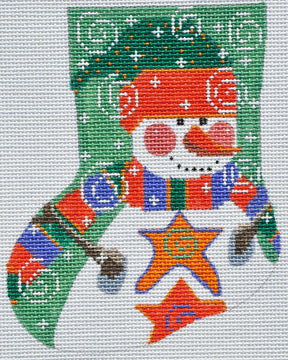 CH-163 - Stars Snowman Mini Stocking