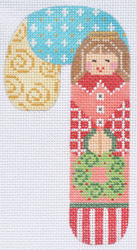 CH-192 - Angel with Wreath Candy Cane