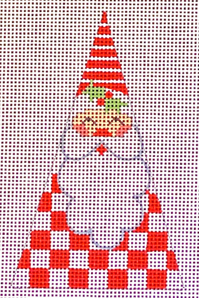 CH-611 - White and Red Checkered Santa - Triangle