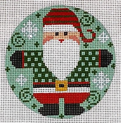 CH-634 - Santa Round - Checkered Coat Greens