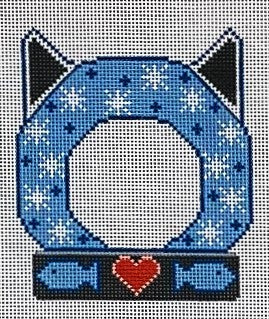 CH-636 - Cat Frame - Snowflakes