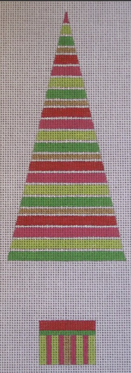 CH105A - Tickled Pink - Red and Green Striped Topiary