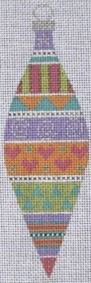 CH107A - Tickled Pink Series - Fancy Candy Stripe Teardrop