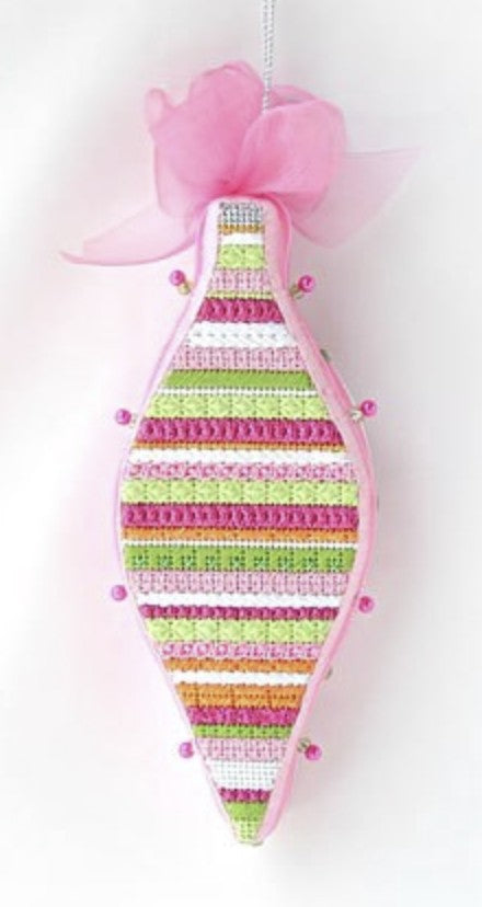 CH107B - Tickled Pink Series - Pink Stripe Teardrop