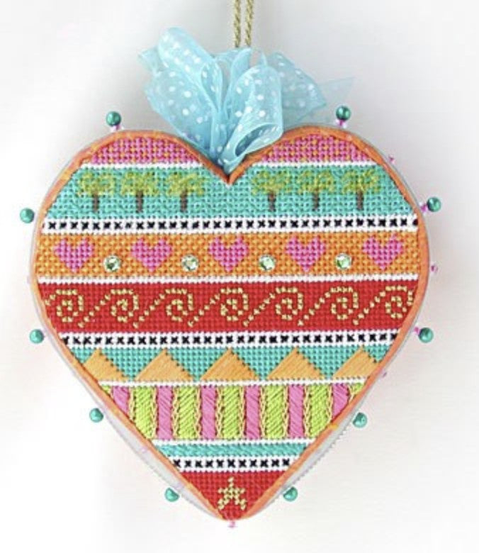 CH107G - Tickled Pink - Palm Tree Heart