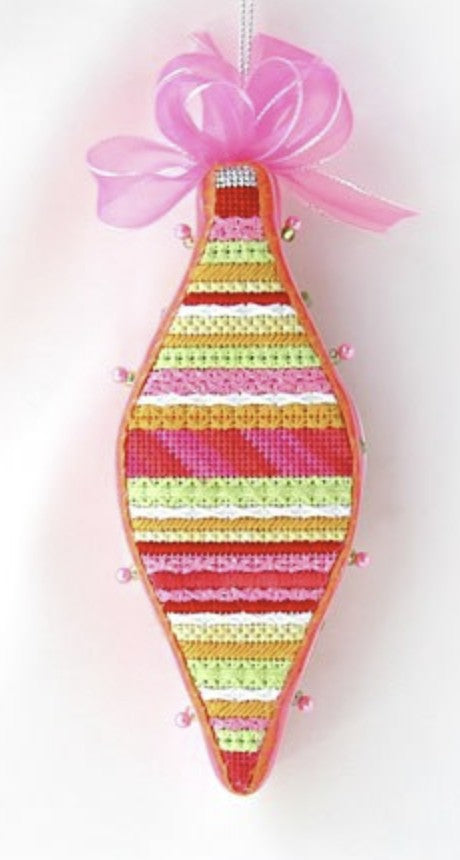 CH110 - Tickled Pink Series - Raspberry Stripe Teardrop