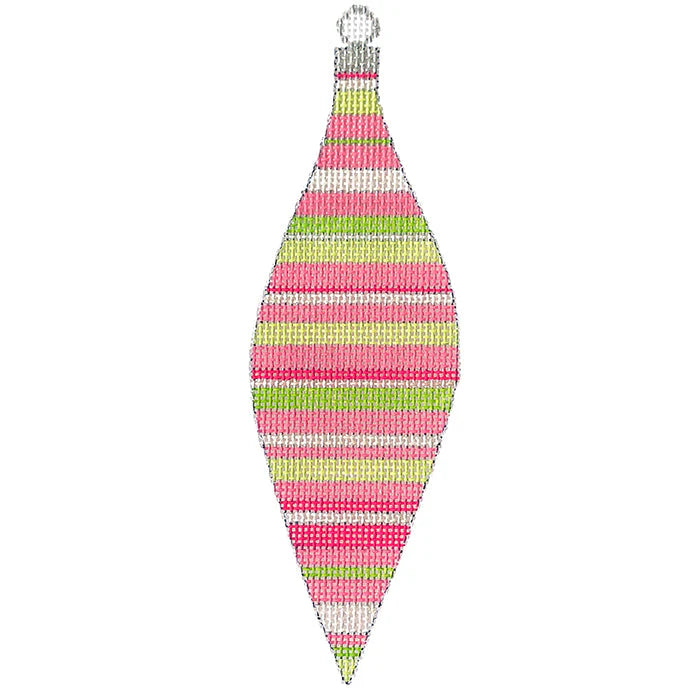 CH112B-1 - Colors of Christmas "Preppy" Teardrop Ornament