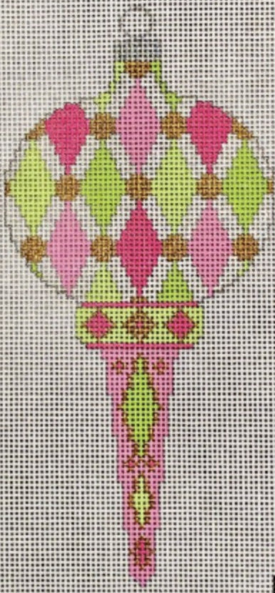 CH112B-2 - Colors of Christmas "Preppy" Finial Ornament