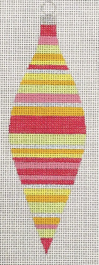 CH112C-1 - Colors of Christmas "Tropical" Teardrop Ornament