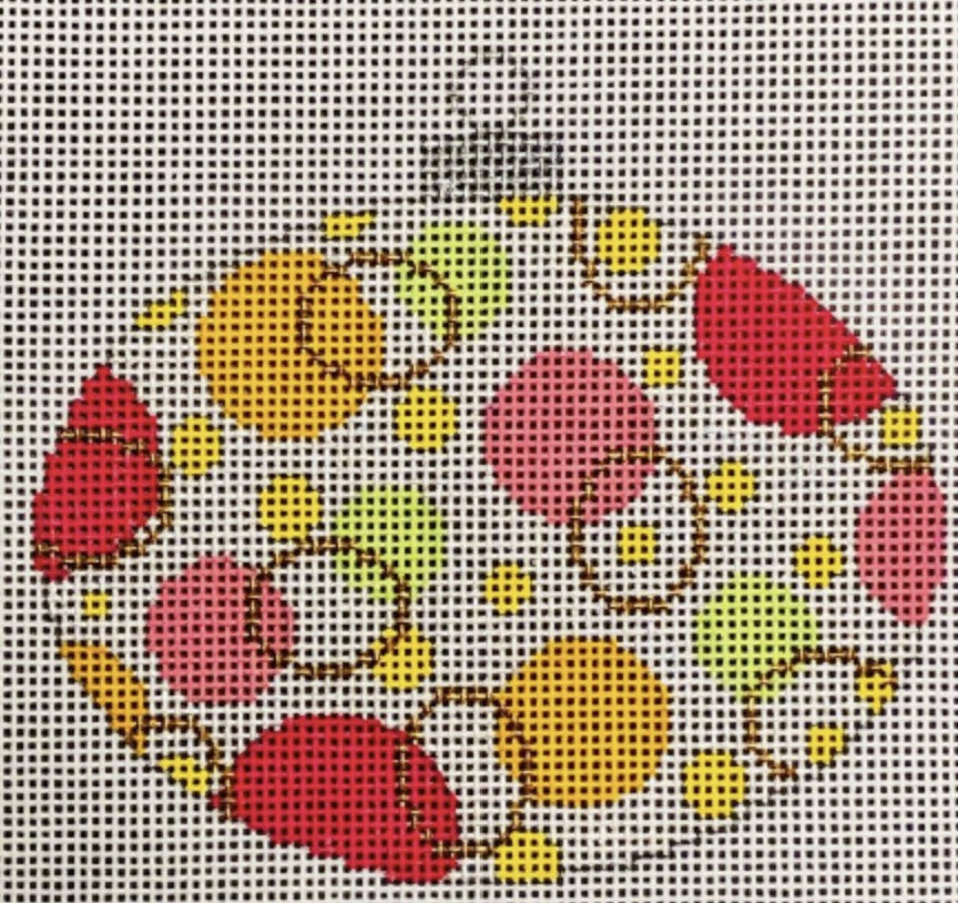 CH112C-3 - Colors of Christmas "Tropical" Oval Ornament