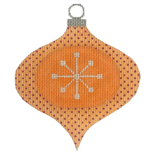 CH117A - Atomic Christmas Orange Star Bauble Ornament