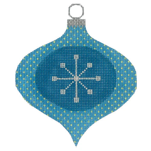 CH118A - Atomic Christmas Blue Star Bauble Ornament