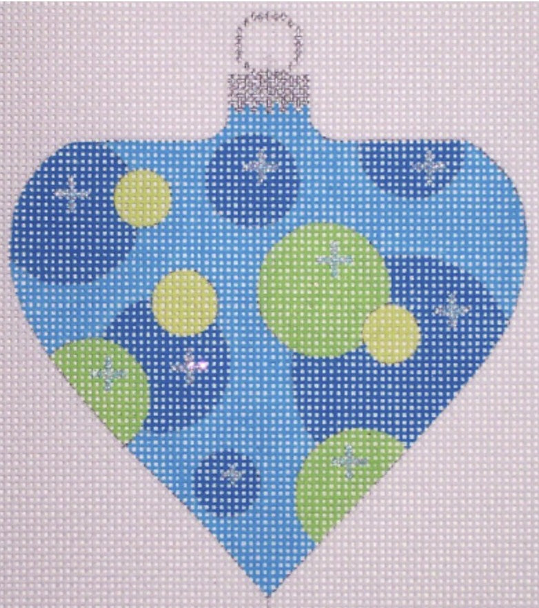 CH118B - Atomic Christmas Blue Bubble Bauble Ornament