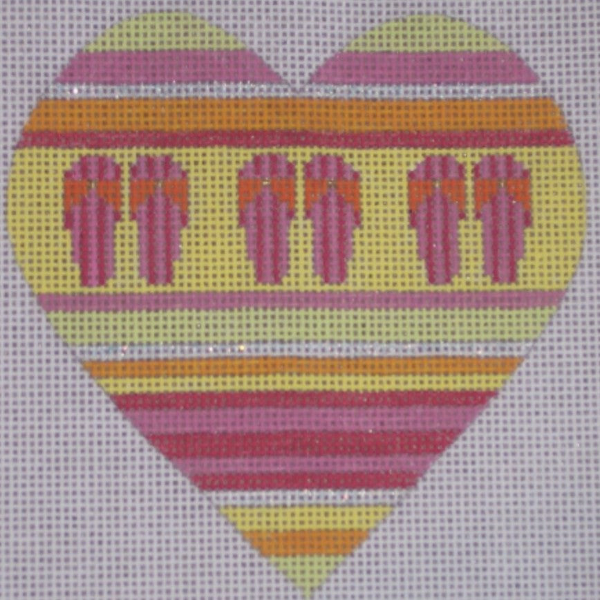 CH201C - Tickled Pink - Flip Flop Heart