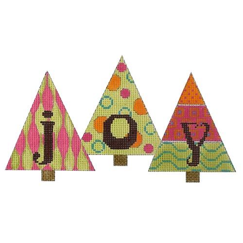 CH307A - Christmas Trees "Joy" - Pink and Green